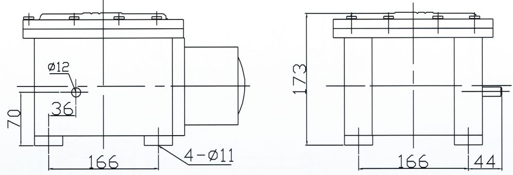 BLX7-3隔爆型限位开关外形尺寸图