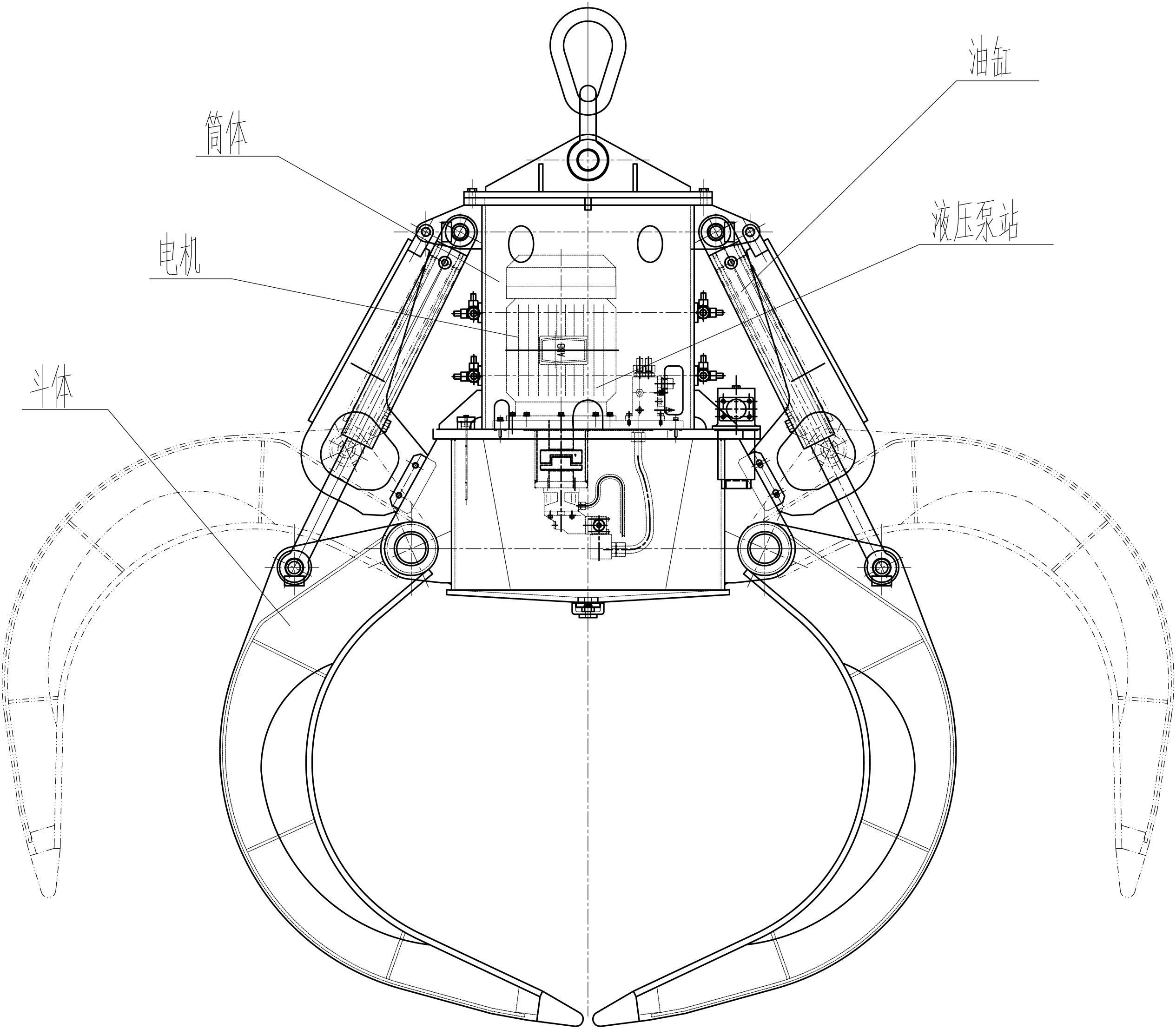 起重机抓斗各型号技术参数与选型指南双瓣多瓣抓斗规格对照